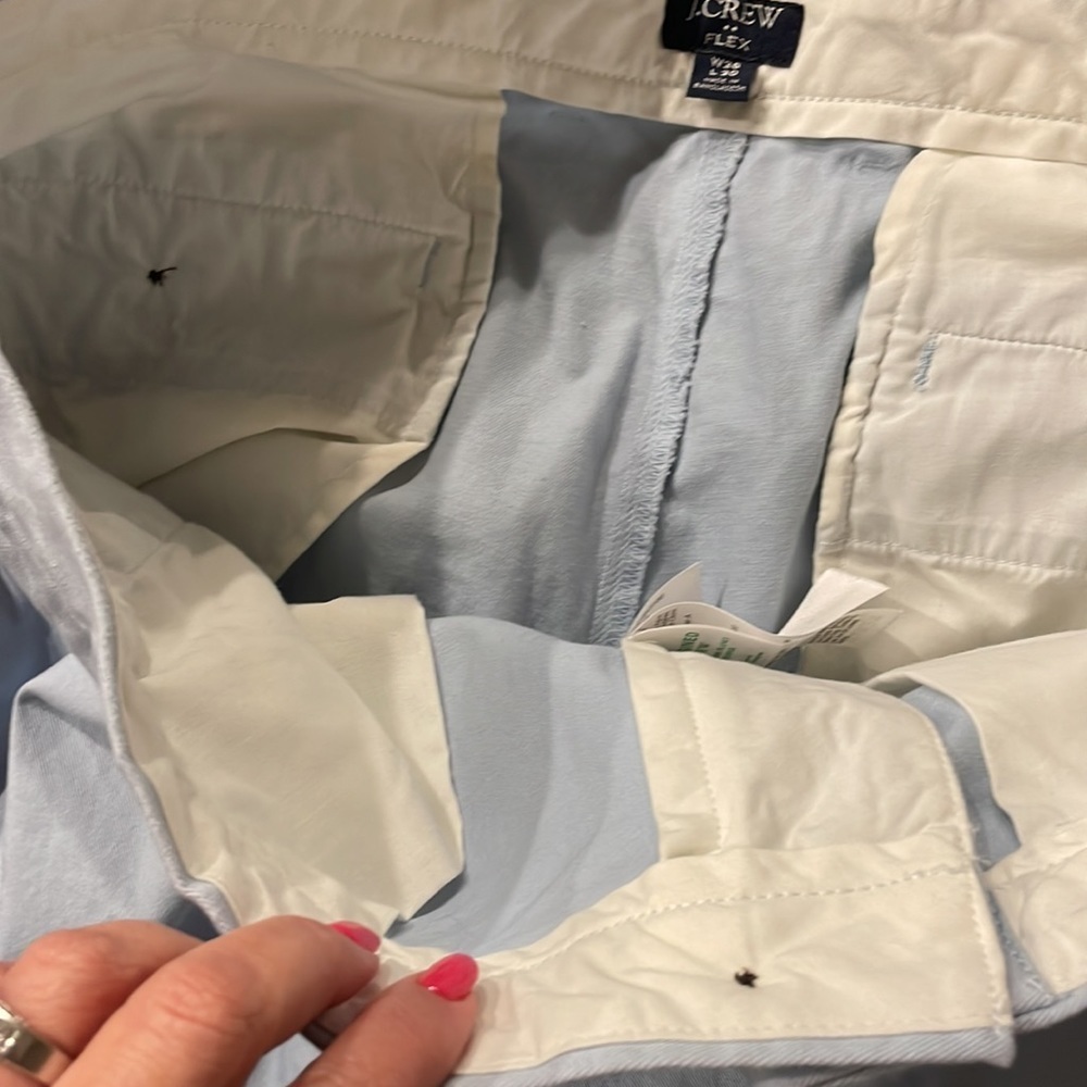 J CREW men’s Flex Straight cut Chino pants flat front 4 pocket light blue 36-30 - Picture 9 of 16